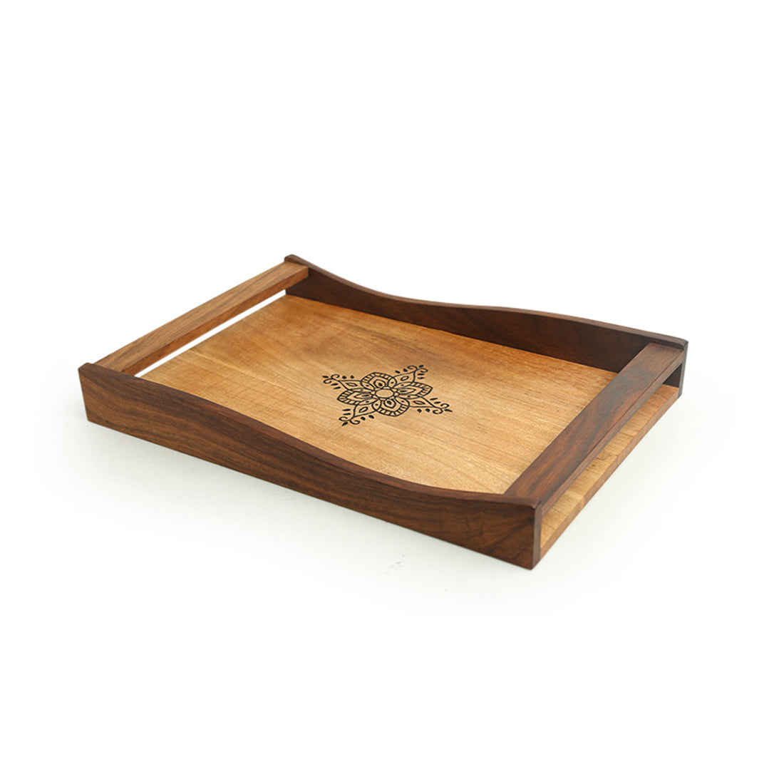 Woodland Wonders - Handcrafted Serving Tray In Mango & Sheesham Wood