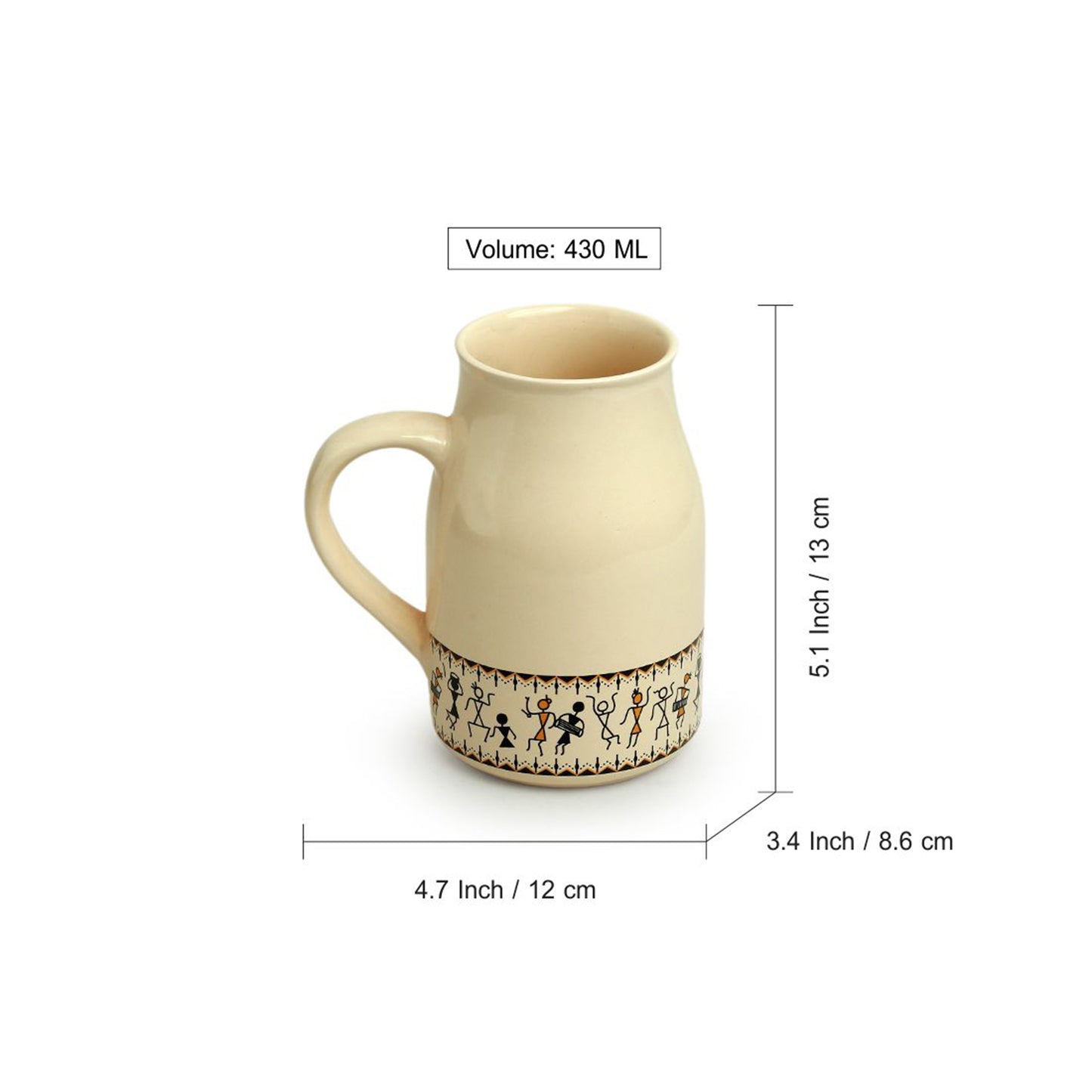 Handcrafted Elegance with Timeless Warli Art (Set of 2)