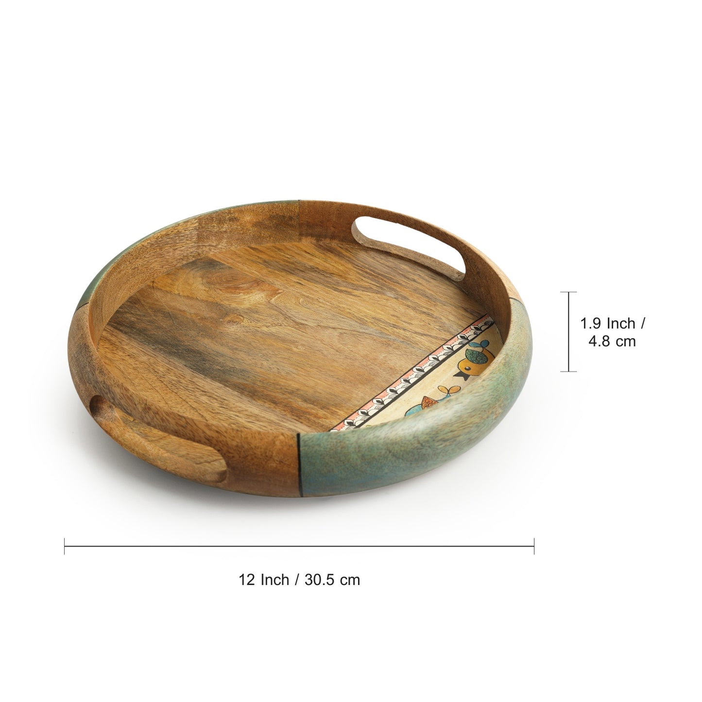 Flock Of Birds - Decorative Serving Tray In Mango Wood (Hand-Painted)