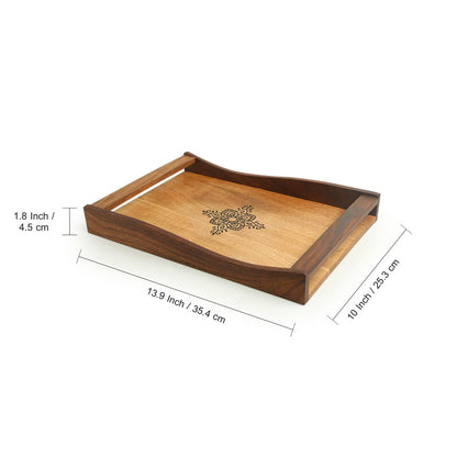 Woodland Wonders - Handcrafted Serving Tray In Mango & Sheesham Wood
