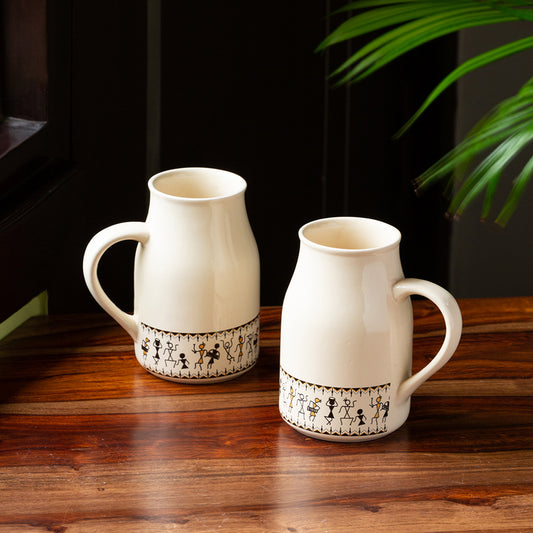 Handcrafted Elegance with Timeless Warli Art (Set of 2)