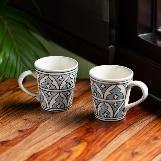 Arabian Nights Hand-Painted Coffee Mug Set (Set of 2)