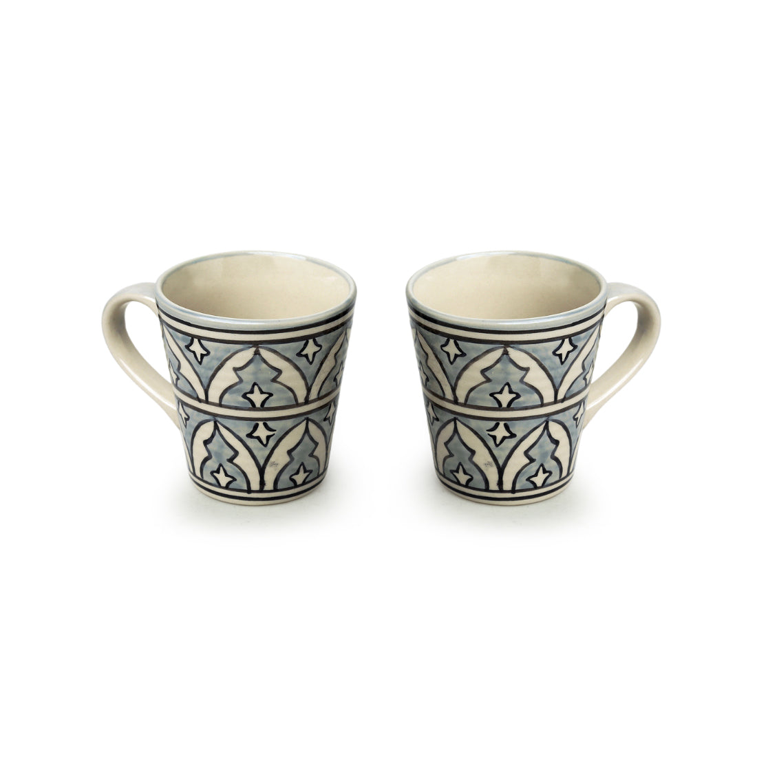 Arabian Nights Hand-Painted Coffee Mug Set (Set of 2)