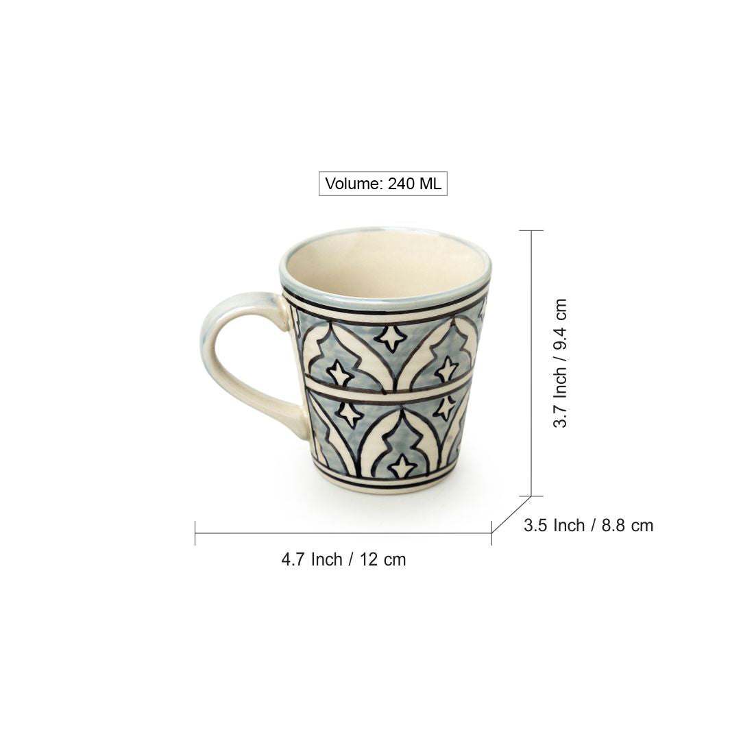 Arabian Nights Hand-Painted Coffee Mug Set (Set of 2)