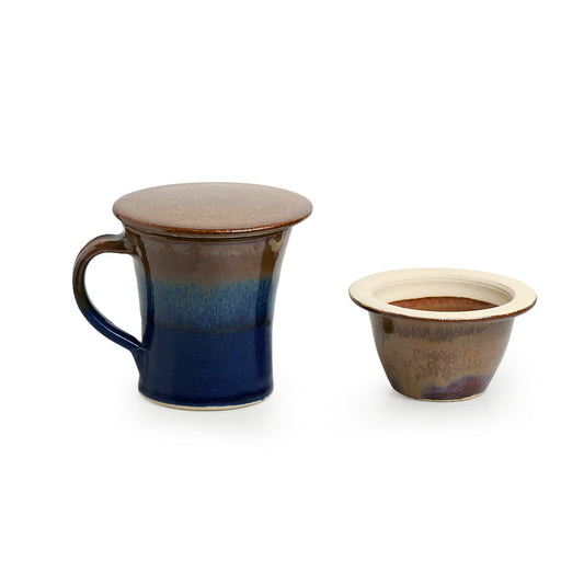 Morning Musts Handcrafted Studio Pottery Green Tea Filter Mug