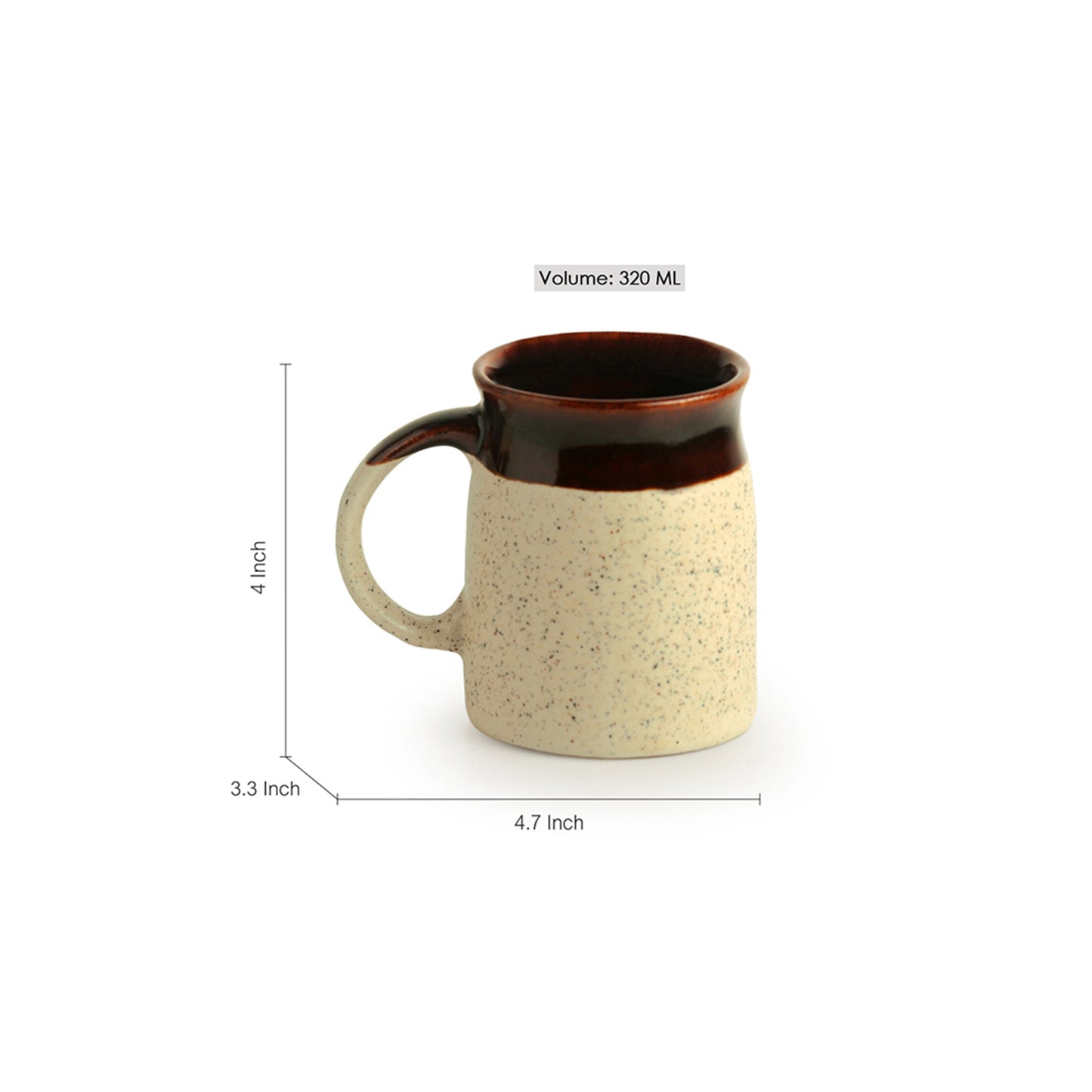 “Cocoa Calm” Studio Pottery Mug Set (Set of 4)